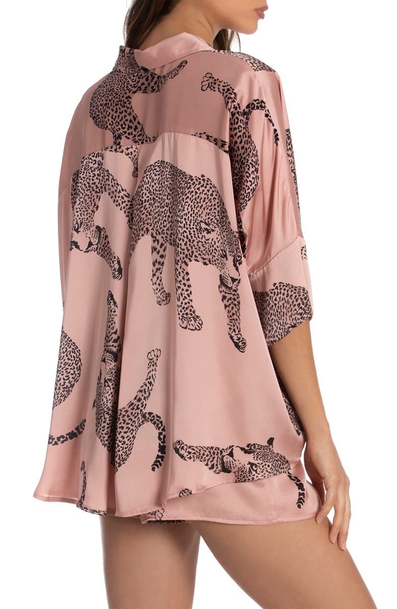 Midnight Bakery Print Satin Short Pajamas, Alternate, color,