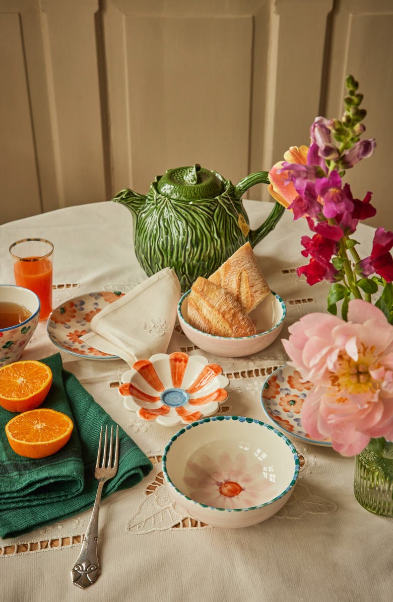 Rice by Rice Set of 6 Hand-Painted Ceramic Bowls, Alternate, color, Ivory Multi