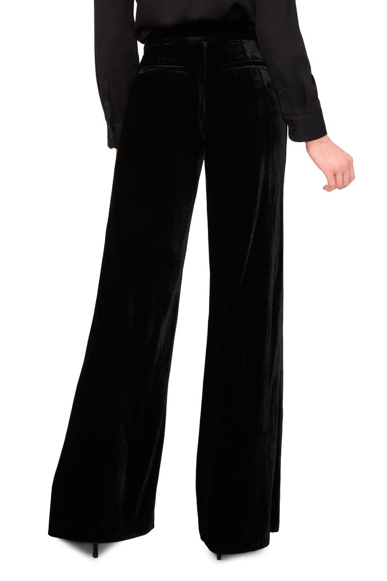 Wide Leg Velvet Pants, Alternate, color, RICH BLACK