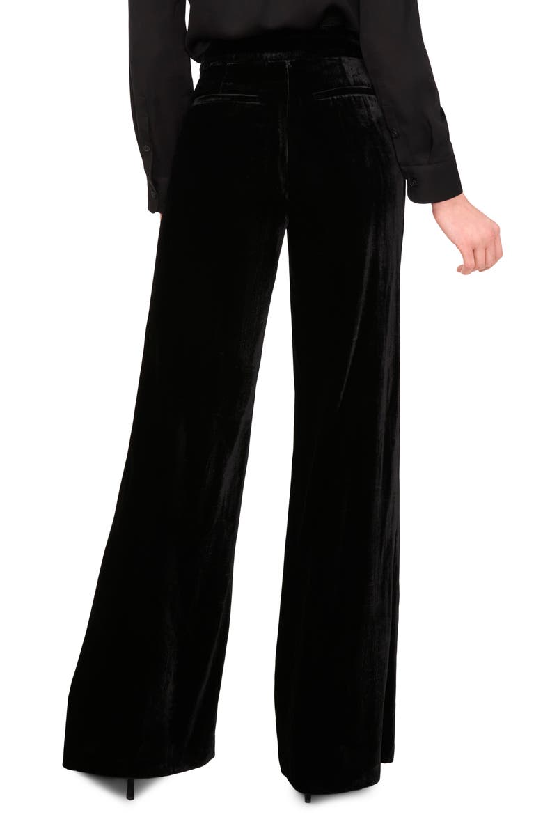 Ted Baker Wide Leg Velvet Pants, Alternate, color, Rich Black