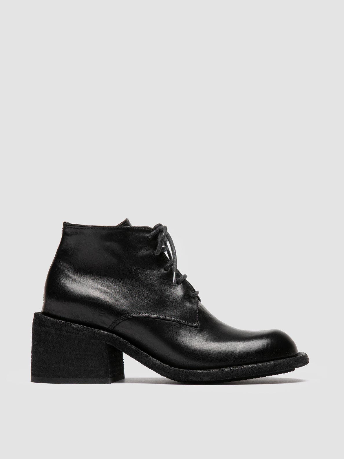 Wilds 002 Novak Lace-Up Leather Bootie, Main, color, Black