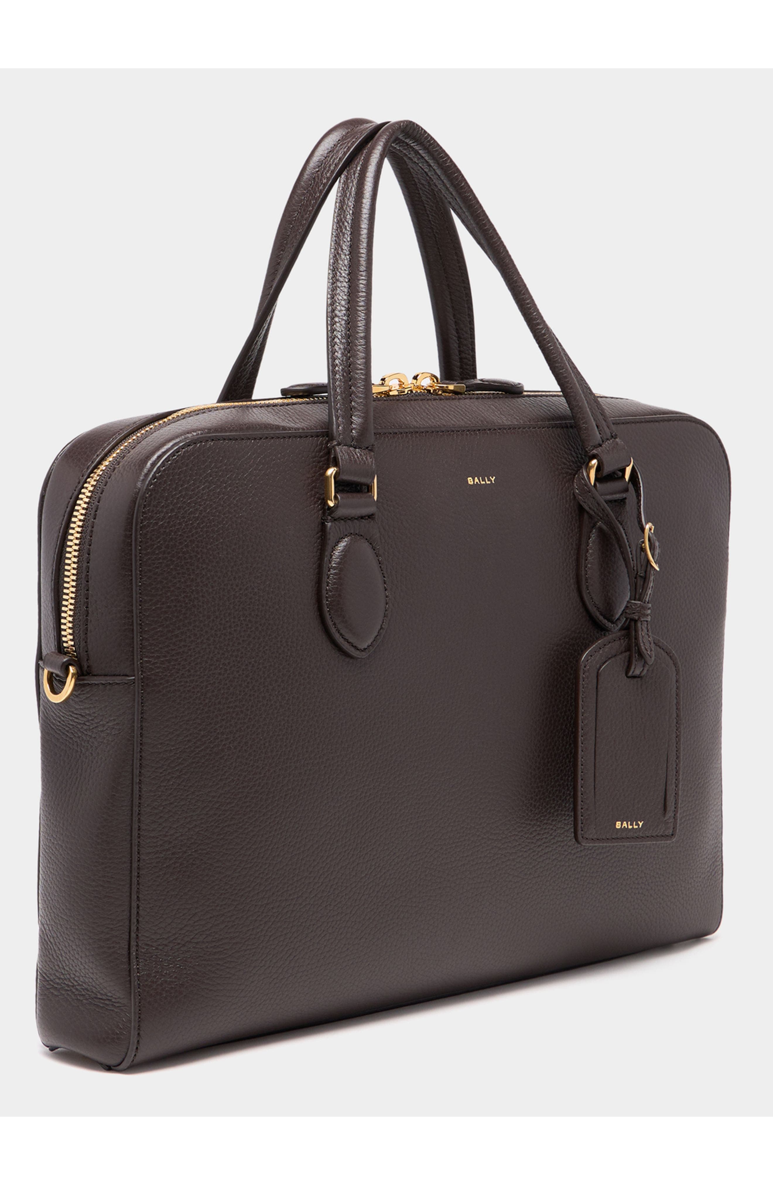 Bally Beckett Briefcase, Alternate, color, Brown