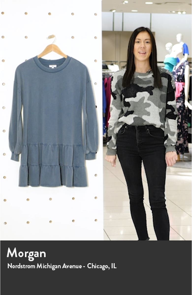 Drop Waist Long Sleeve Babydoll Dress, sales video thumbnail