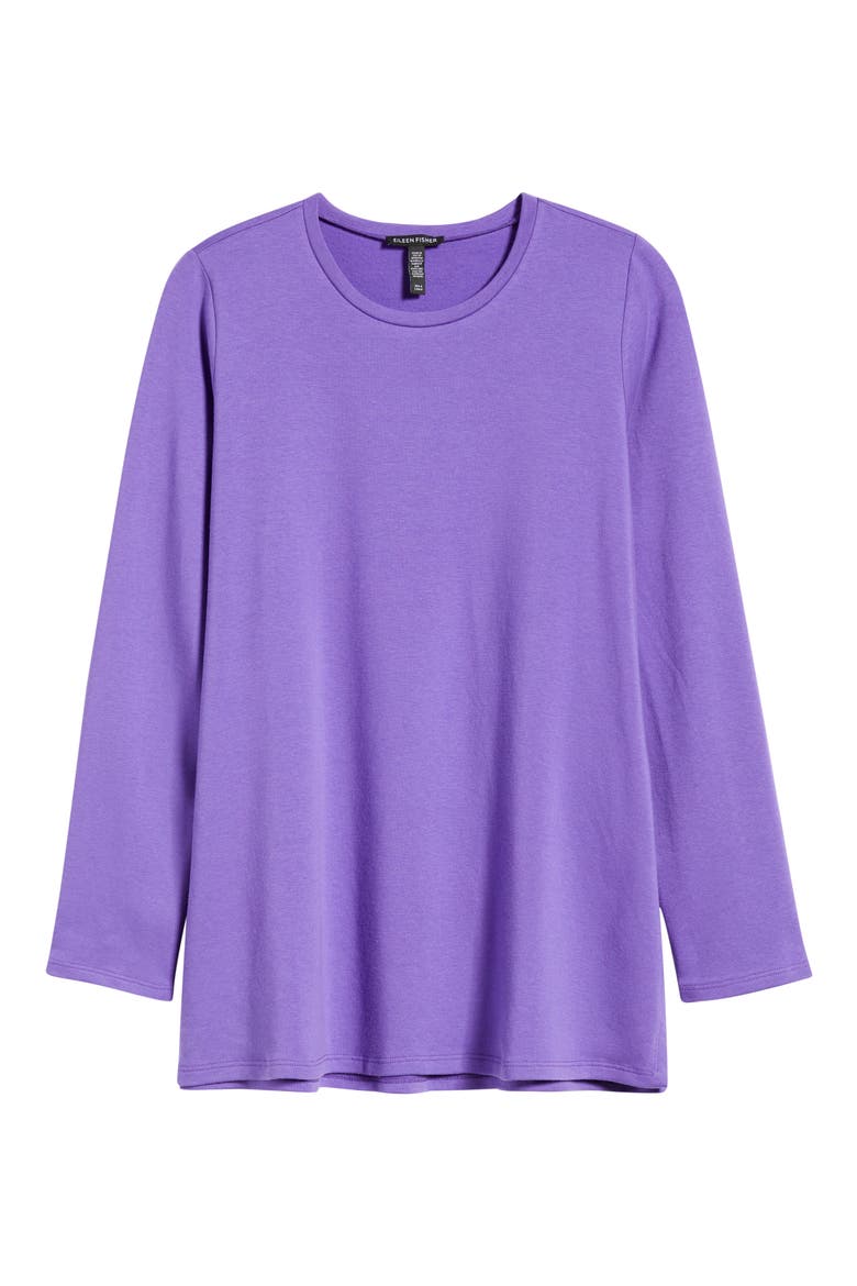 Crewneck Terry Tunic, Alternate, color, ULTRAVIOLET