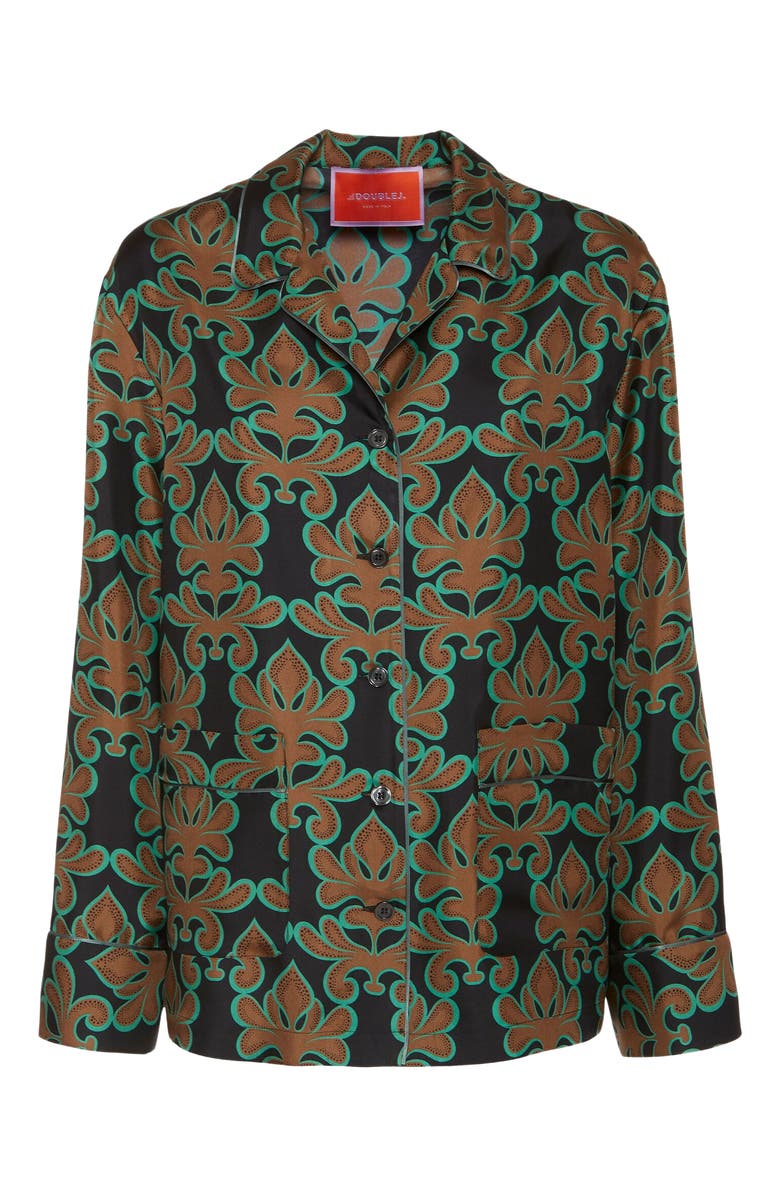 La DoubleJ Pajama Shirt Herald Black, Alternate, color, Black