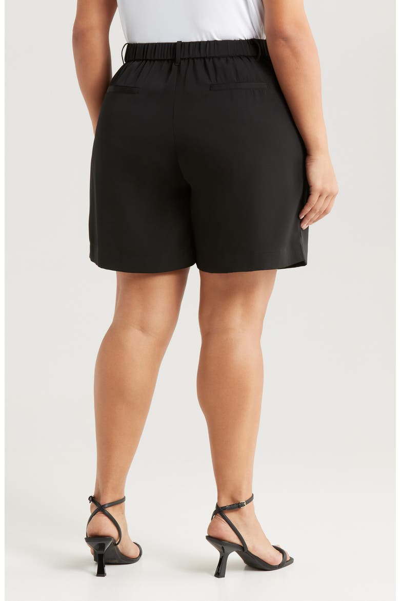 Dia Pleated Shorts, Alternate, color, BLACK