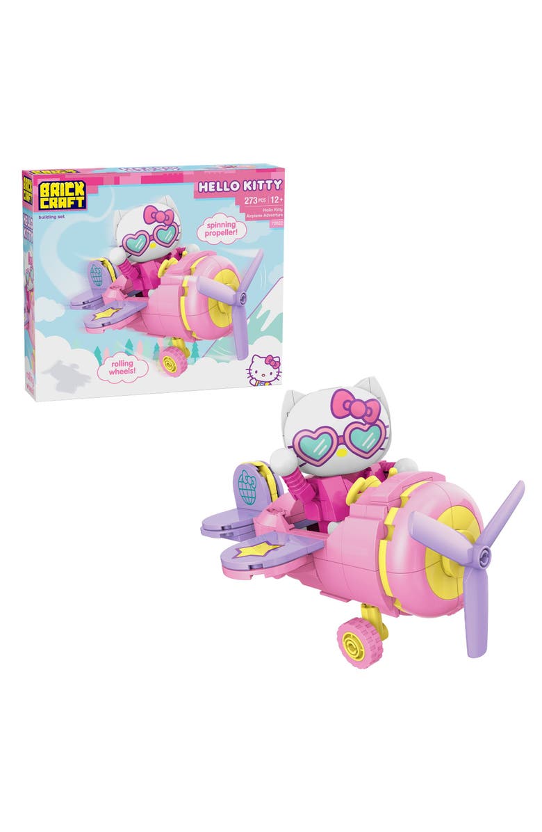 Brickcraft Hello Kitty Airplane Adventure Building Set, Main, color, Pink