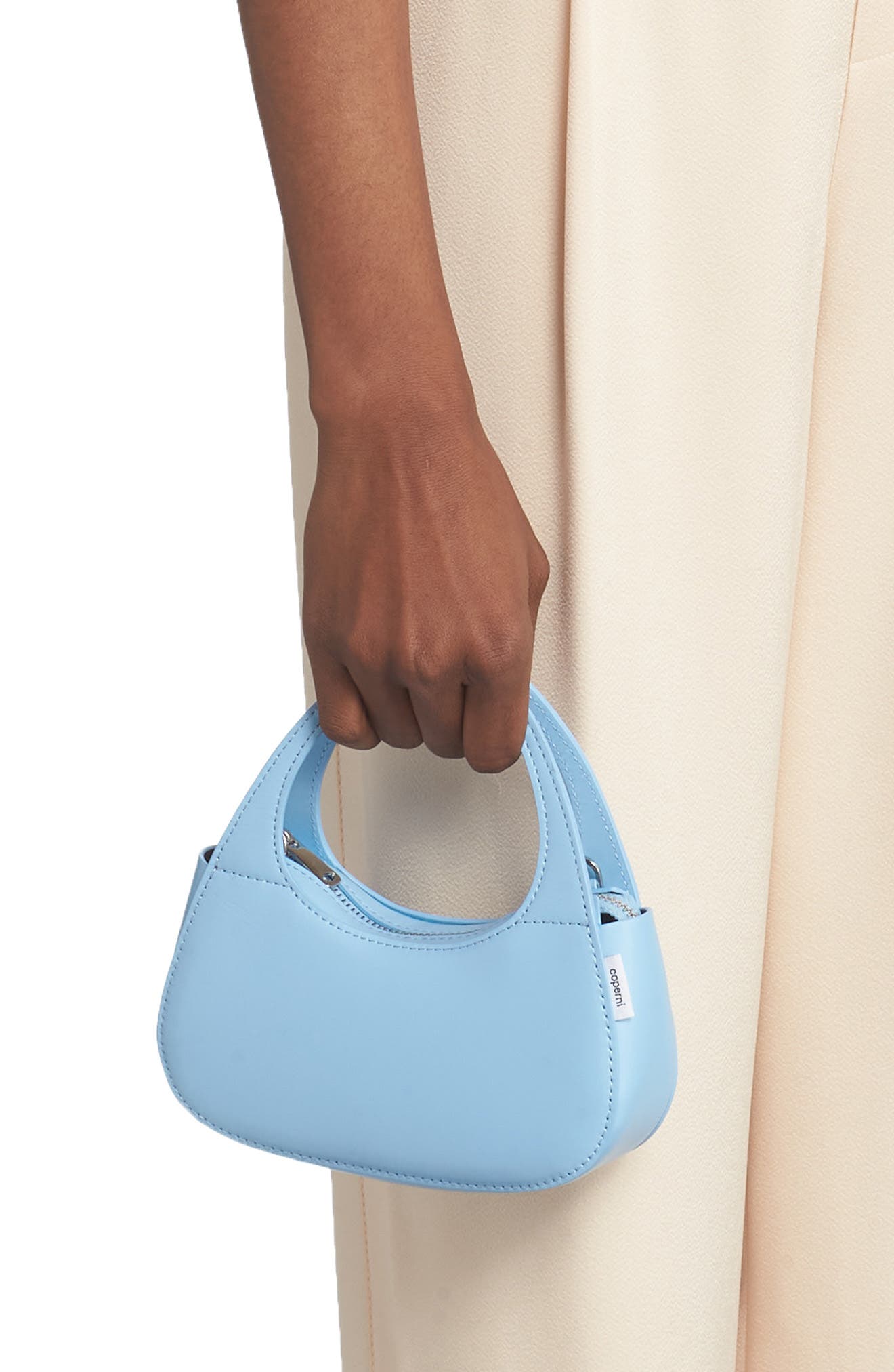 Coperni Micro Swipe Baguette Leather Top Handle Bag, Alternate, color, 