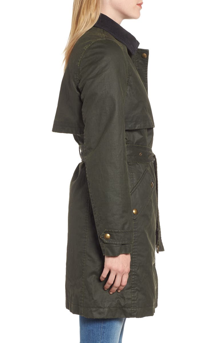 Joules Waxed Trench Coat, Alternate, color, 