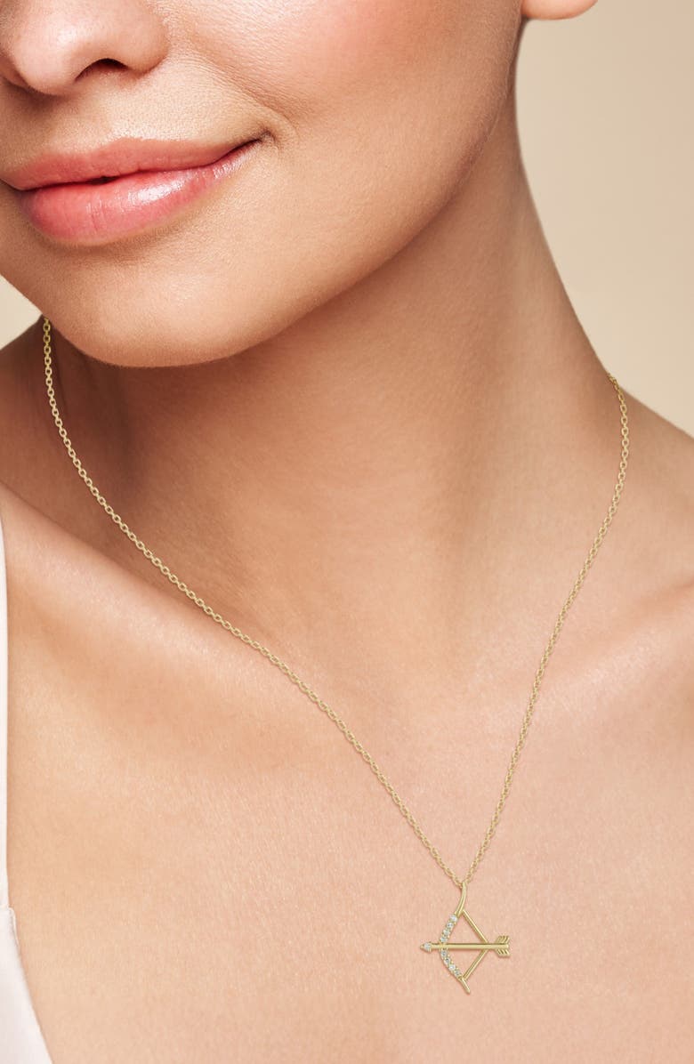 Ember Fine Jewelry 14K Gold Diamond Arrow Pendant Necklace, Alternate, color, 