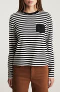 Mavi Jeans Stripe Long Sleeve Pocket T-Shirt