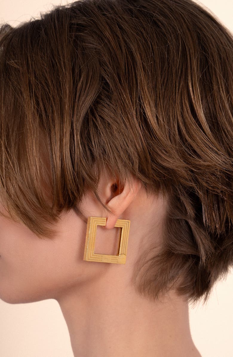 IVI Los Angeles Large Aurelia Hoop Earrings, Alternate, color, Yellow Gold