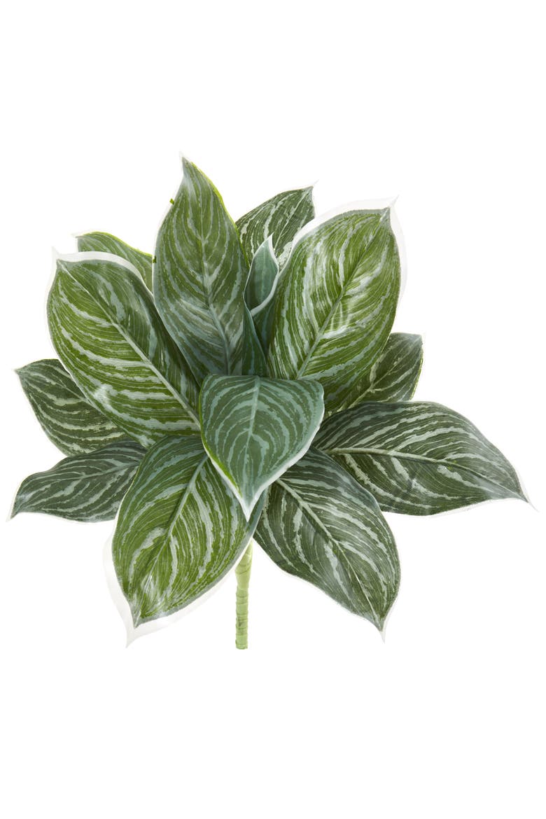 21-in Silver Aglaonema Artificial Plant, Main, color, Green