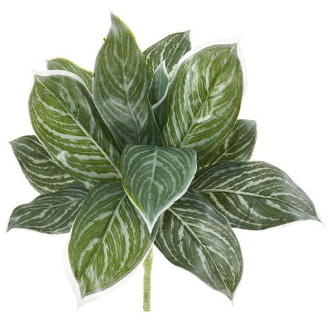 21-in Silver Aglaonema Artificial Plant (Real Touch) (Set of 6)