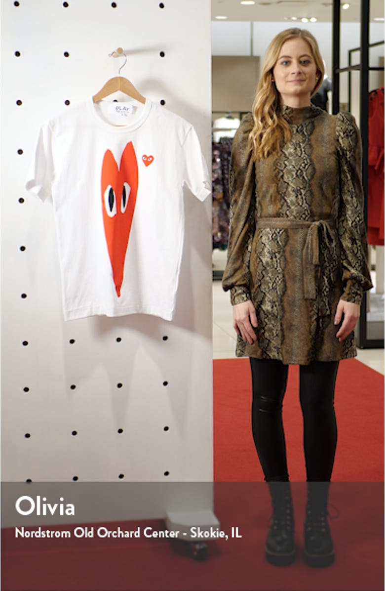 Long Heart Face Graphic Tee, sales video thumbnail