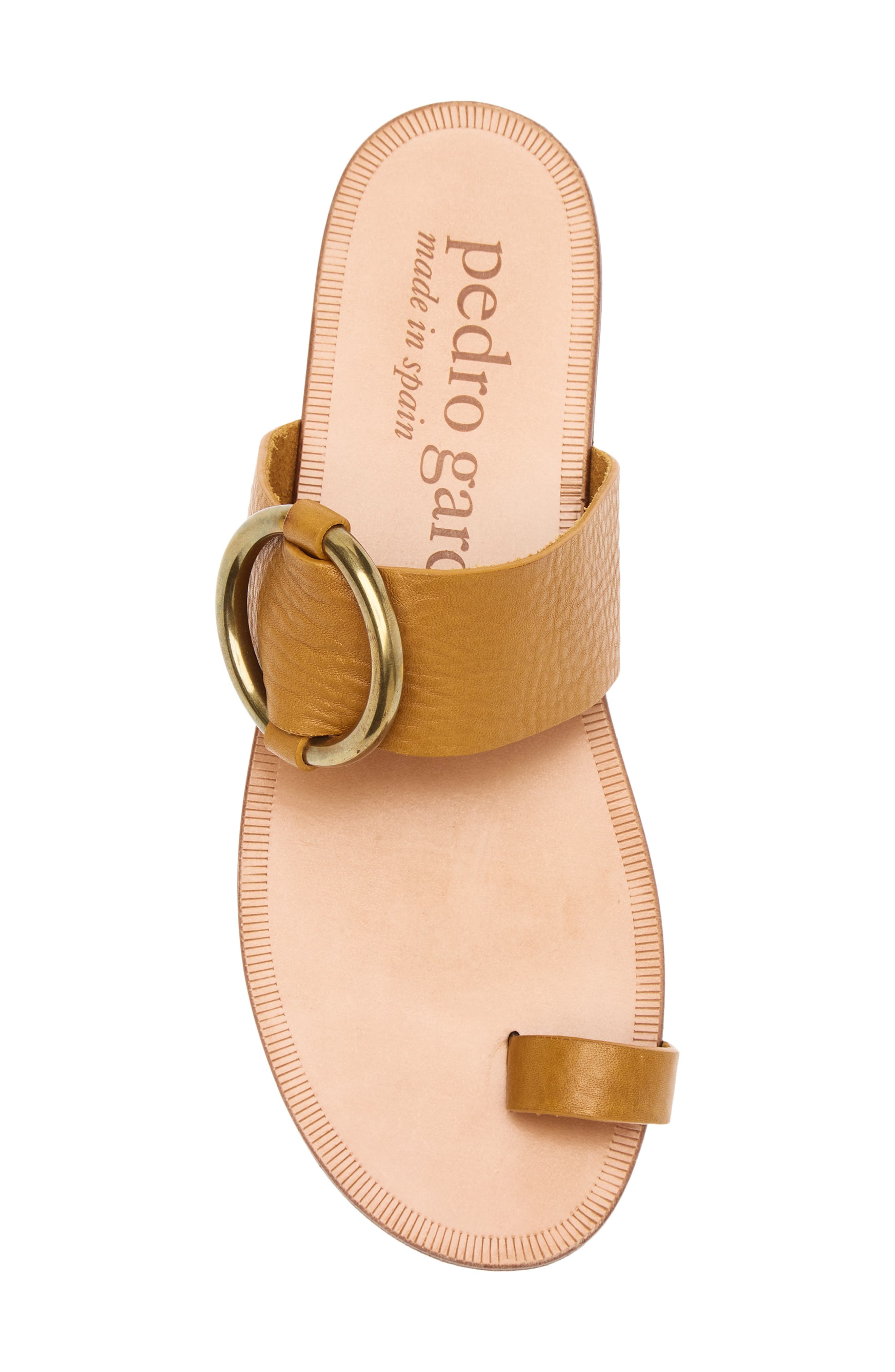 Pedro Garcia Pema Flat Slide Sandal, Alternate, color, Honey Vacchetta