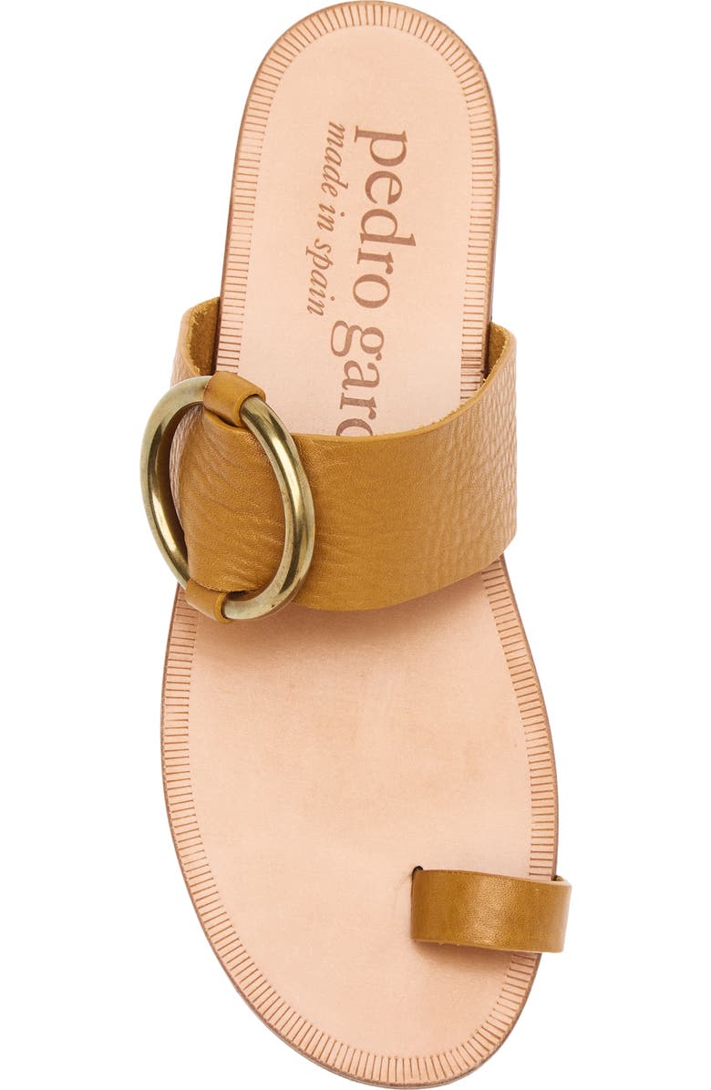 Pedro Garcia Pema Flat Slide Sandal, Alternate, color, Honey Vacchetta