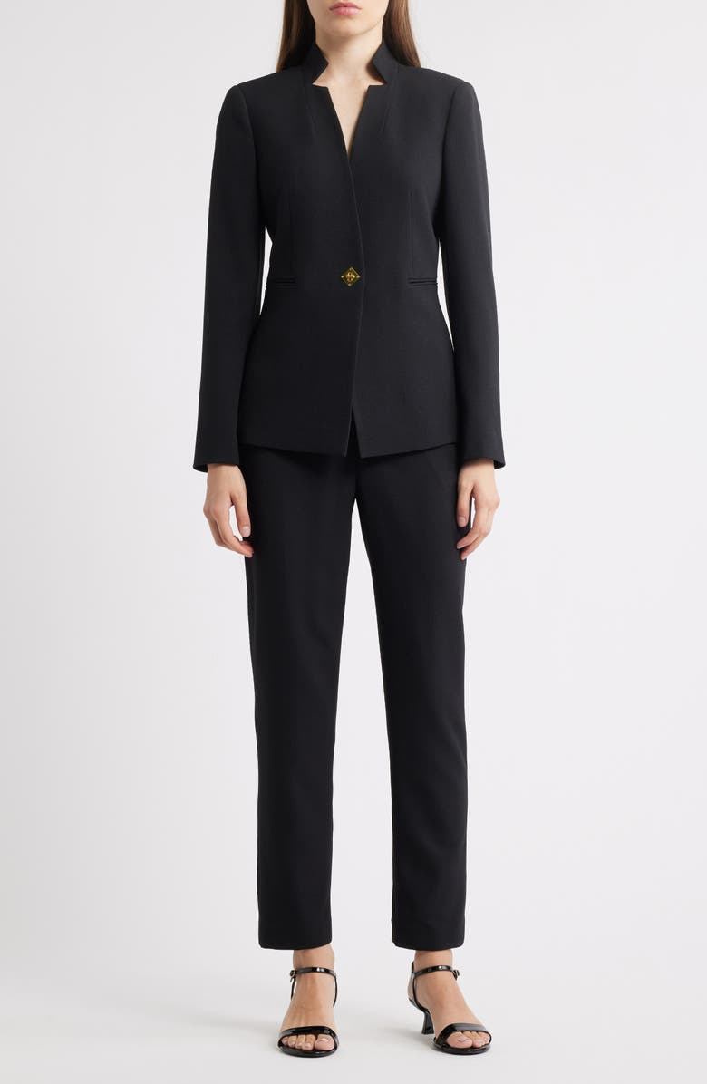 Tahari ASL Notch Neck Long Sleeve Jumpsuit, Main, color, 