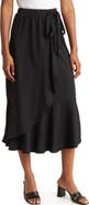 GO COUTURE Wrap Midi Skirt