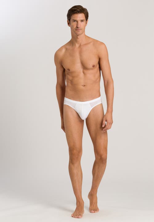 Hanro Cotton Sporty Three-quarter Briefs In White