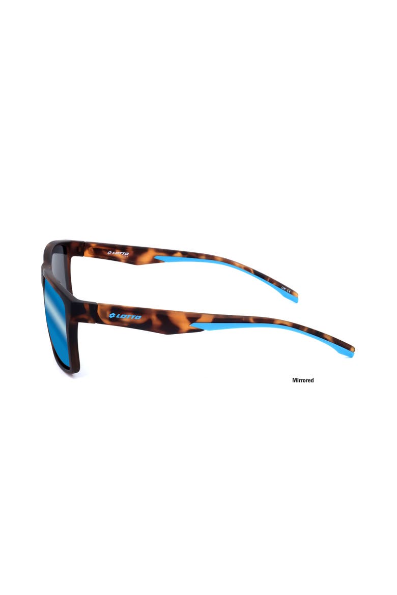 Rectangular Sunglasses, Alternate, color, Tortoise Mat Light Blu