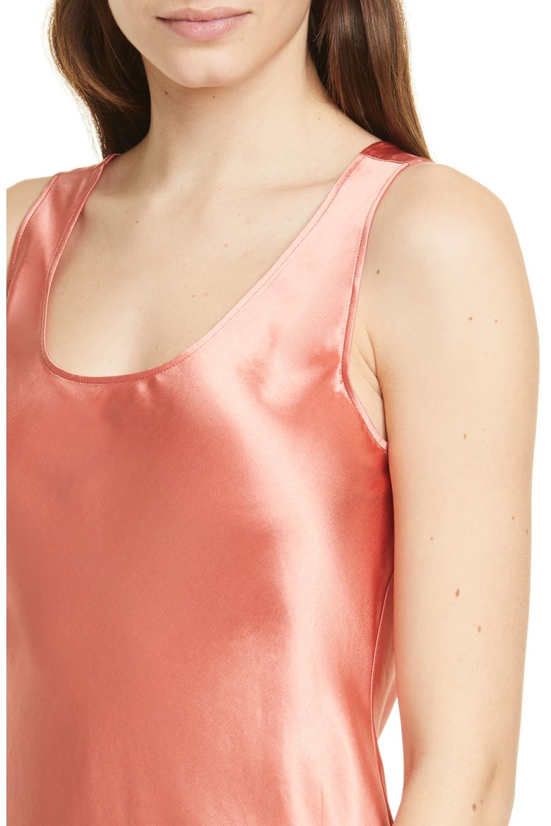 Talete Satin Midi Tank Dress, Alternate, color, CORAL