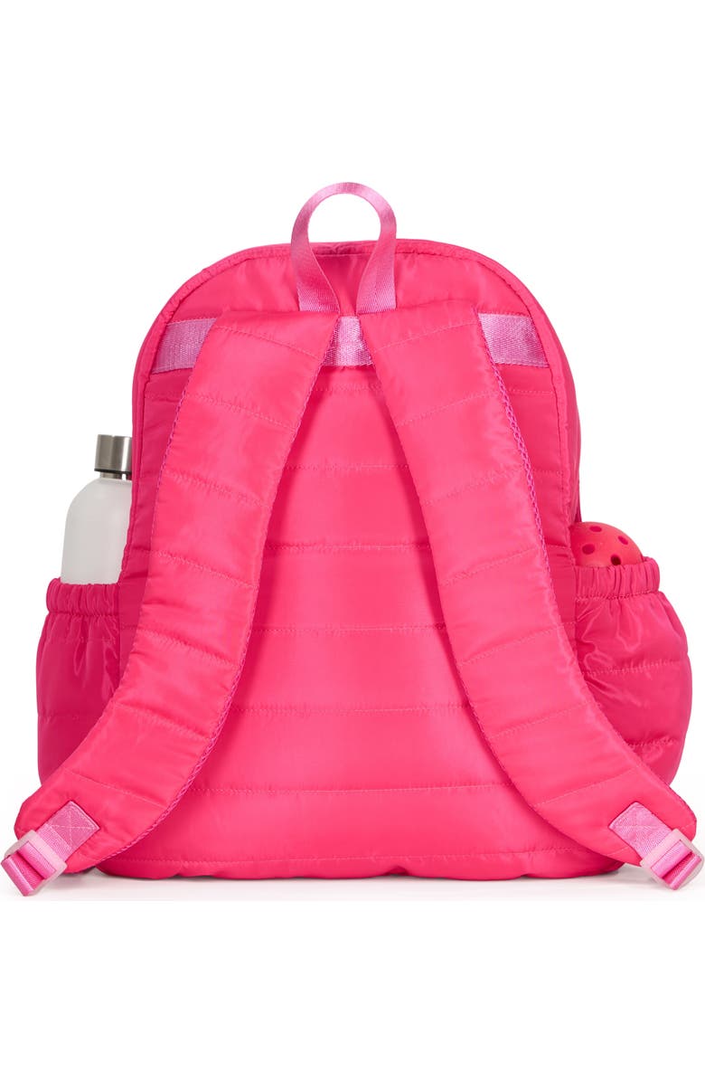 Ame & Lulu Pickleball Time Backpack, Alternate, color, Hot Pink Puffer