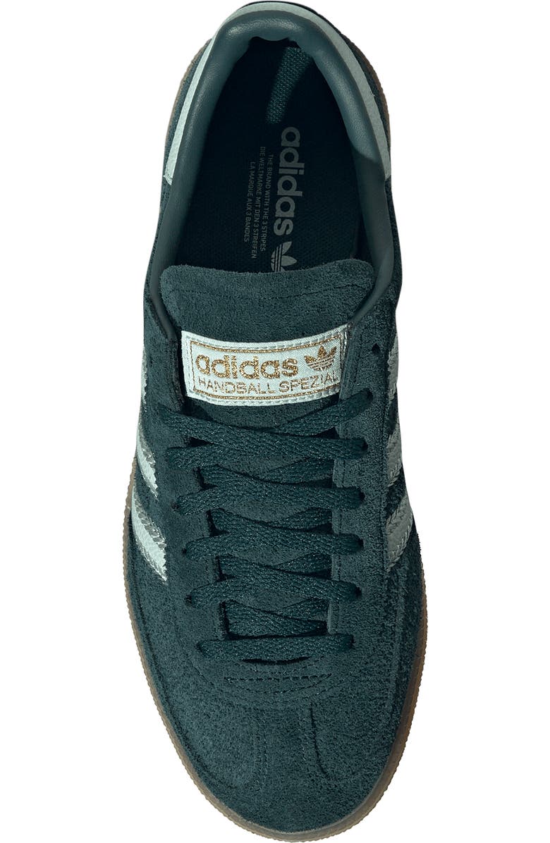 adidas Handball Spezial Sneaker, Alternate, color, Aurora Ivy/ Ash Green/ Gum