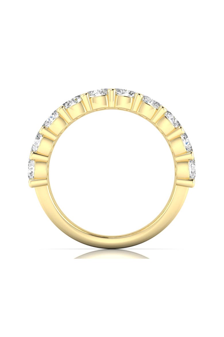 Jumbo Three Row Half Cigar Band Lab Diamond Ring in 14K Gold, Alternate, color, Yellow Gold
