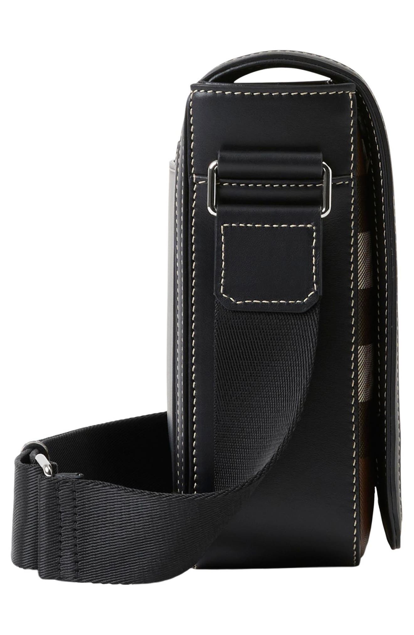 Burberry Small Alfred Check Coated Canvas Crossbody Bag, Alternate, color, 