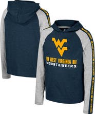 COLOSSEUM Youth Colosseum Navy West Virginia Mountaineers Ned Raglan Long Sleeve Hooded T-Shirt