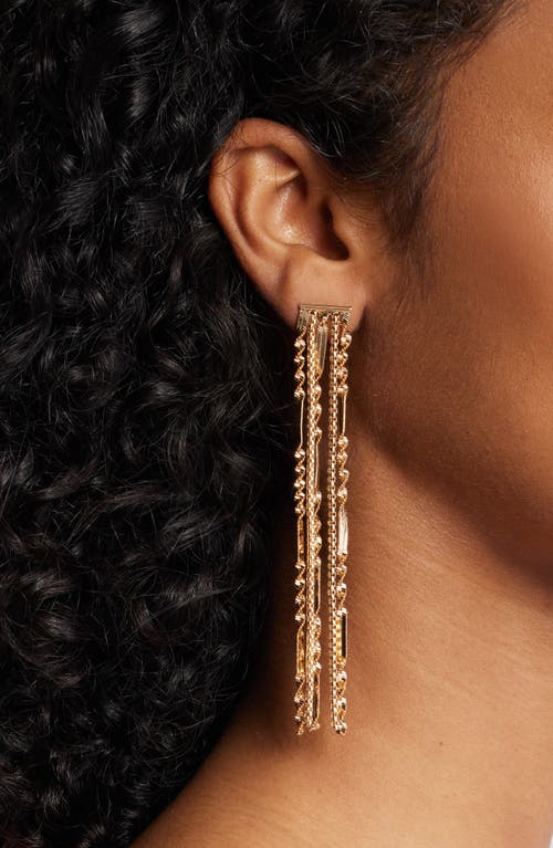 Open Edit Fringe Earrings In Gold