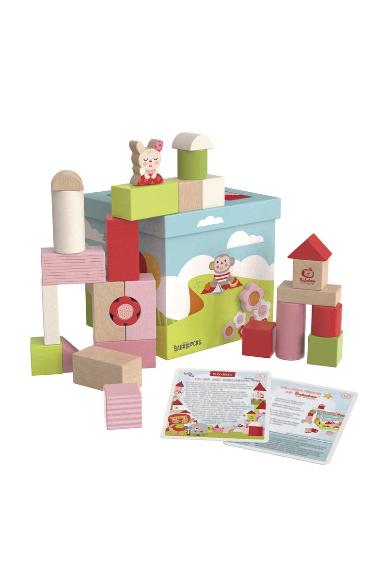 Pippa Bunny Babablocks Building Blocks, Alternate, color, Multi / Pink
