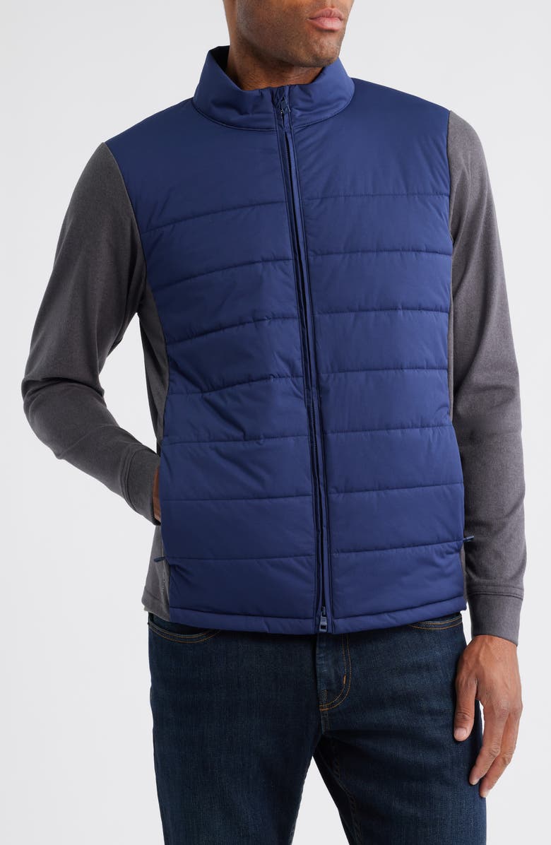 Peter Millar Merge Mixed Media Jacket, Alternate, color, Navy
