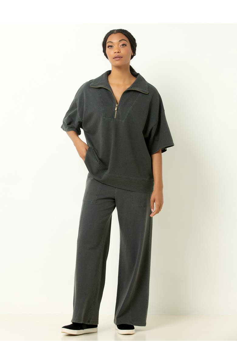 Single Stitch Oversized Wide Leg Pant, Alternate, color, Faded Black