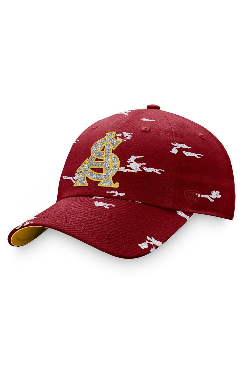 TOP OF THE WORLD Women's Top of the World Maroon Arizona State Sun Devils OHT Military Appreciation Betty Adjustable Hat, Main, color, Maroon