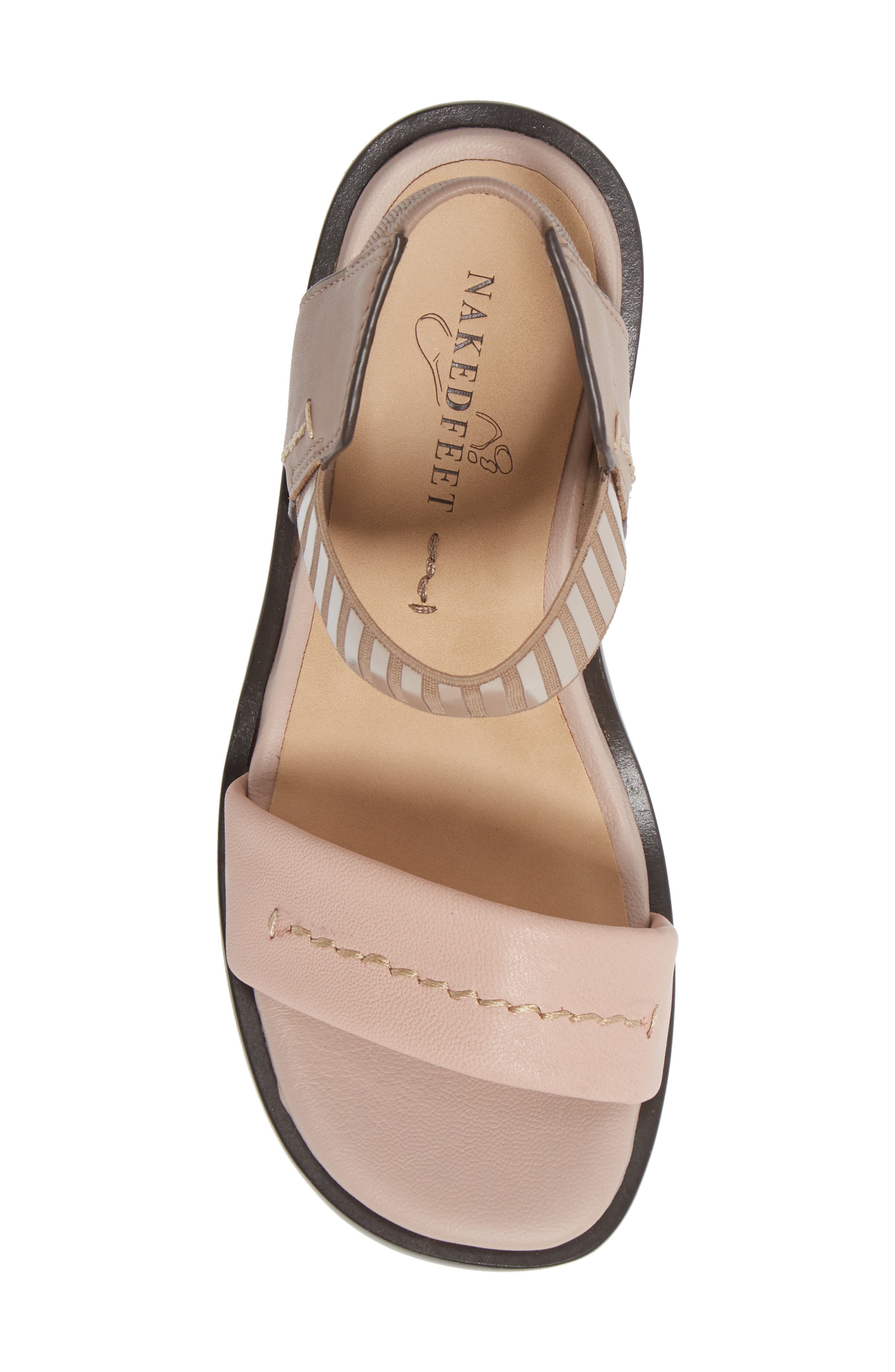 Basalt Platform Sandal, Alternate, color, PINK LEATHER