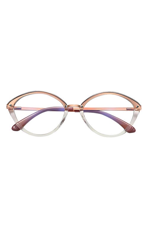 Fifth & Ninth Posie 52mm Cat Eye Blue Light Blocking Glasses In Neutral