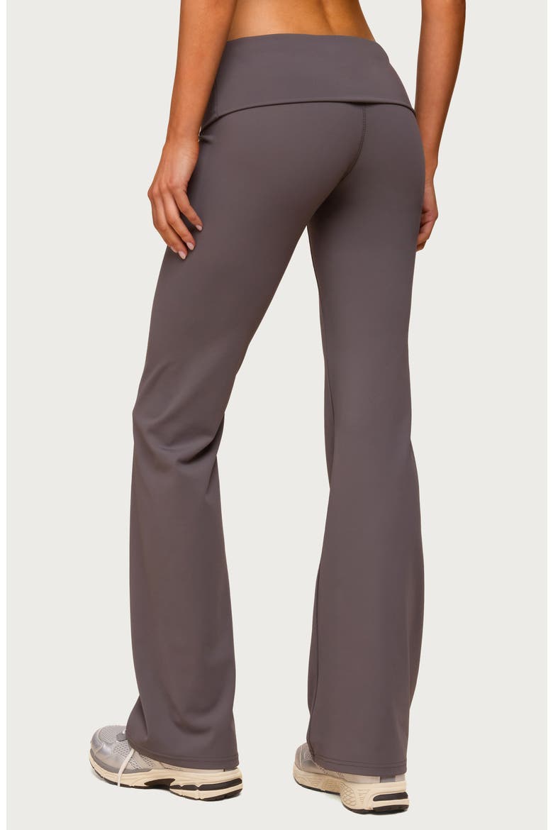 Oriane Foldover Flare Leggings, Alternate, color, GRAY