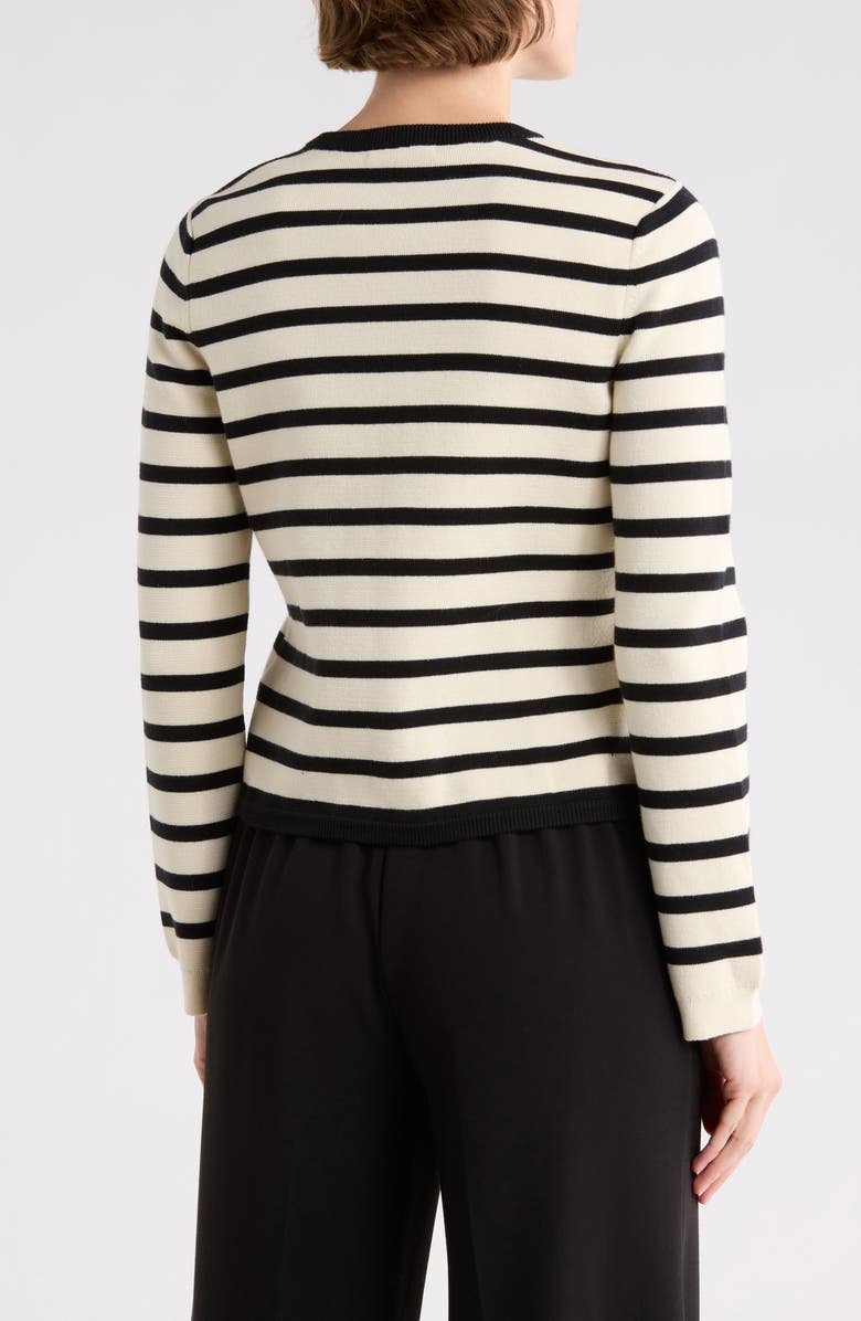 rag & bone Dee Stripe Cardigan, Alternate, color, Black Stripe