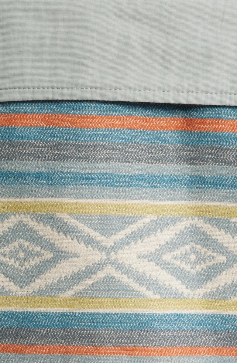 Pendleton Double Soft Half Snap Top, Alternate, color, Teal Multi Stripe