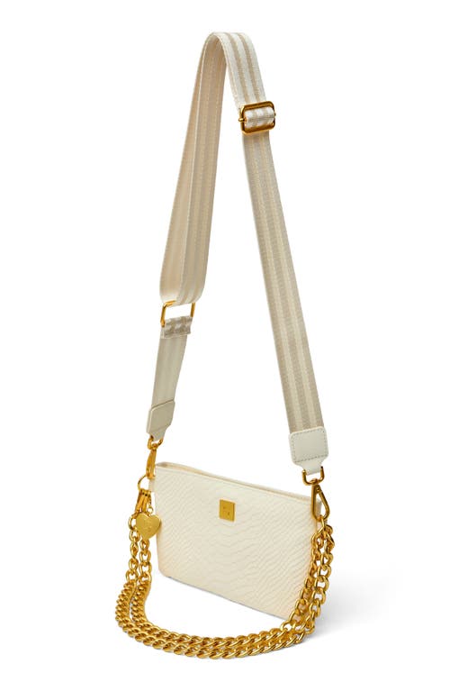 Think Royln Fame Croc Embossed Leather Crossbody Bag