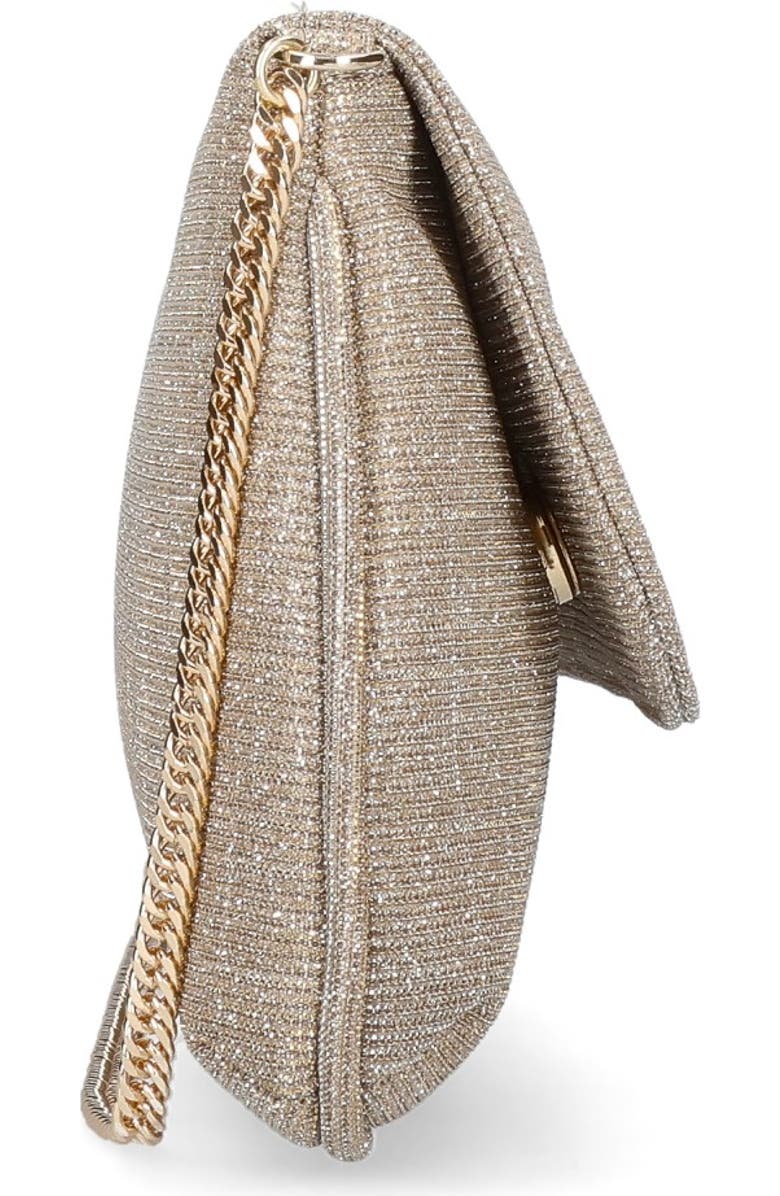 MASCARO Medium Clutch With Cross Body Chain Strap, Alternate, color, Champagne Gold