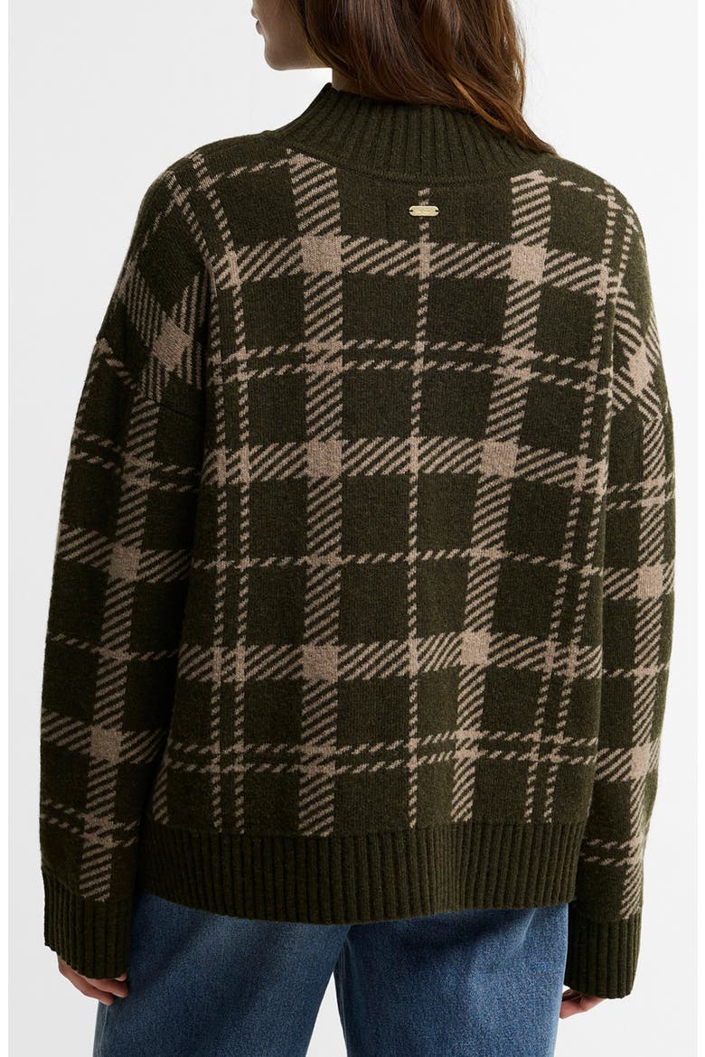 Delilah Knitted Mock Neck Sweater, Alternate, color, OLIVE MULTI