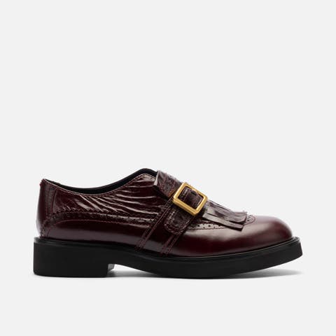 Vaughn Patent Fringed Monk Strap Oxford