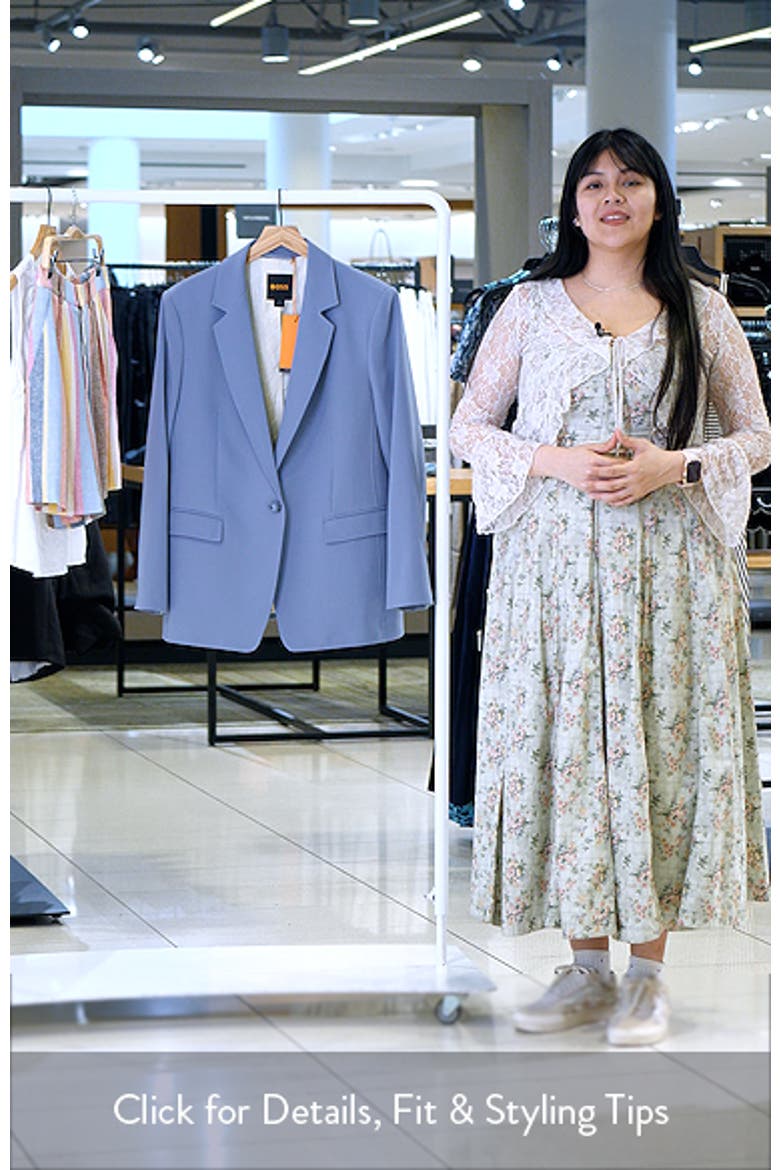 Jabla One-Button Crepe Blazer video