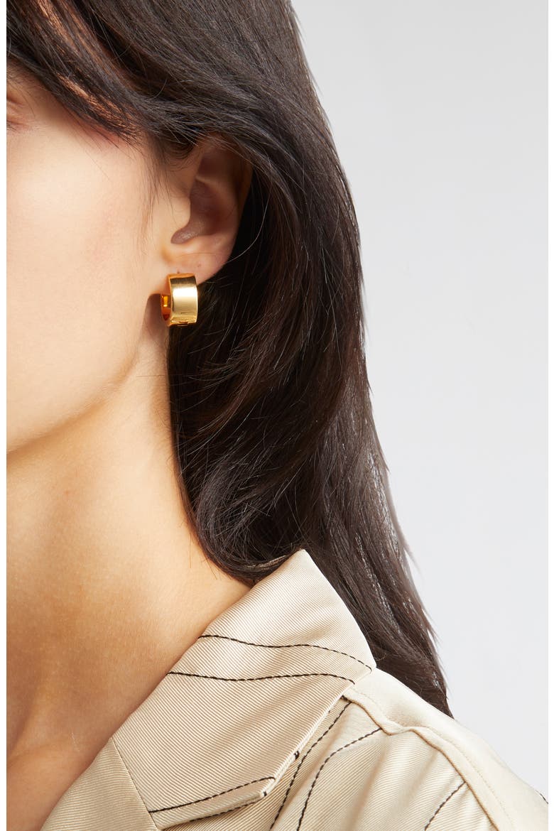 Signature Huggie Hoop Earrings, Alternate, color, GOLD