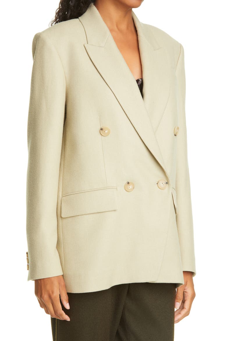 Double Breasted Flannel Blazer, Alternate, color, SEPIA