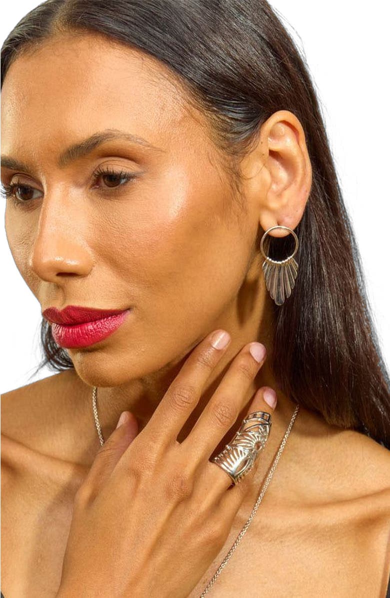 Lucy Quartermaine Egyptian Armour Ring, Alternate, color, Sterling Silver