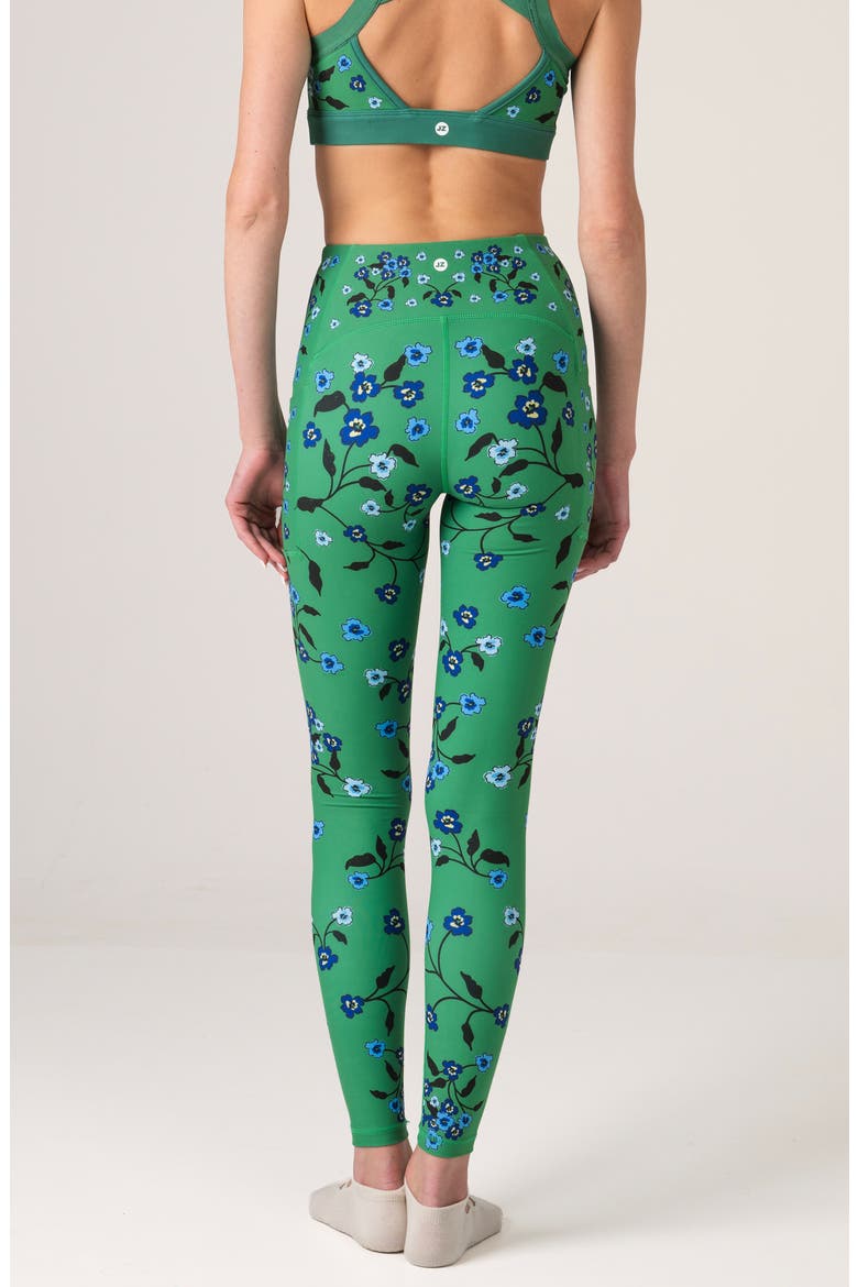 Emerald Echo High-Waisted Leggings, Alternate, color, Green